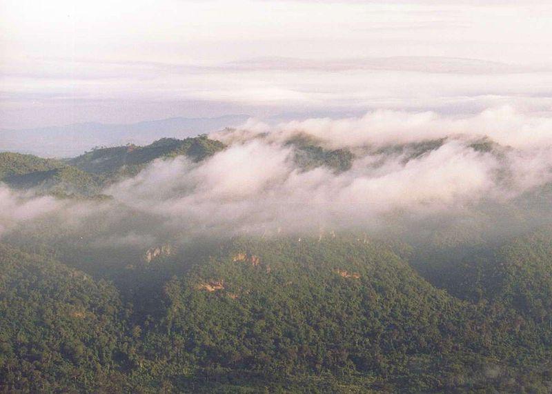 The Luak ridge of the Phetchabun Mountains and the Sonthi river valley, as seen from the Sut Phaen Din viewpoint of Pa Hin Ngam National Park.