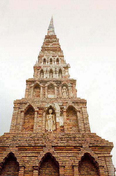 The Dvaravati-style chedi of Wat Phra That Hariphunchai