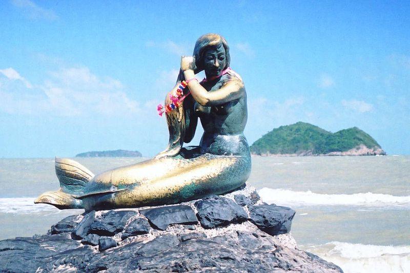 Mermaid statue at Laem Samila