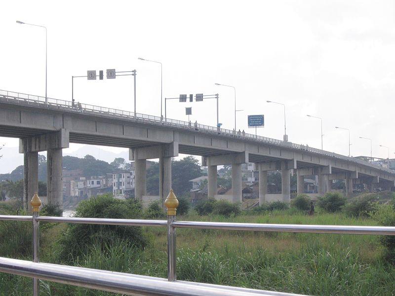 Thai-Myanmar Friendship Bridge over Moei River, part of AH1